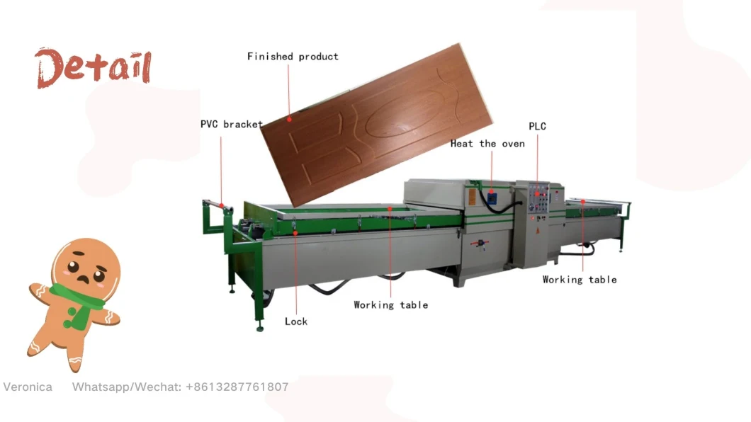 Woodworking Plate Coating Laminating Machine Automatic Heating Vacuum Laminating Machine